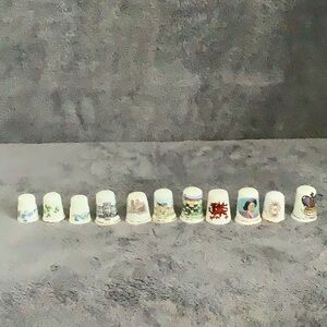 Vintage Collectible British Bone China Thimbles